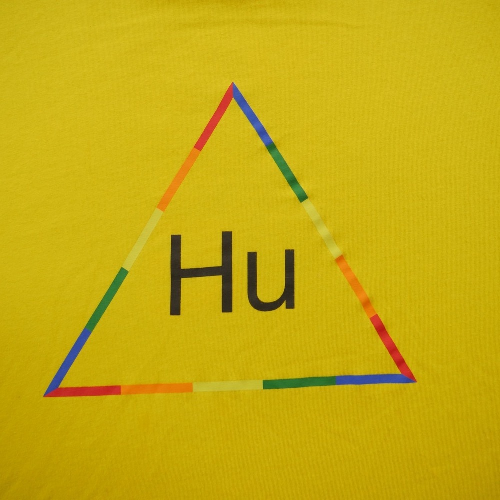 Adidas x Pharrell Williams Top Womens Medium Yellow Shirt Hu Human Graphic Print - Picture 5 of 11